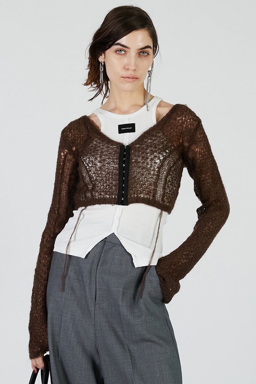 Mohair Mesh Short Cardigan - SALE