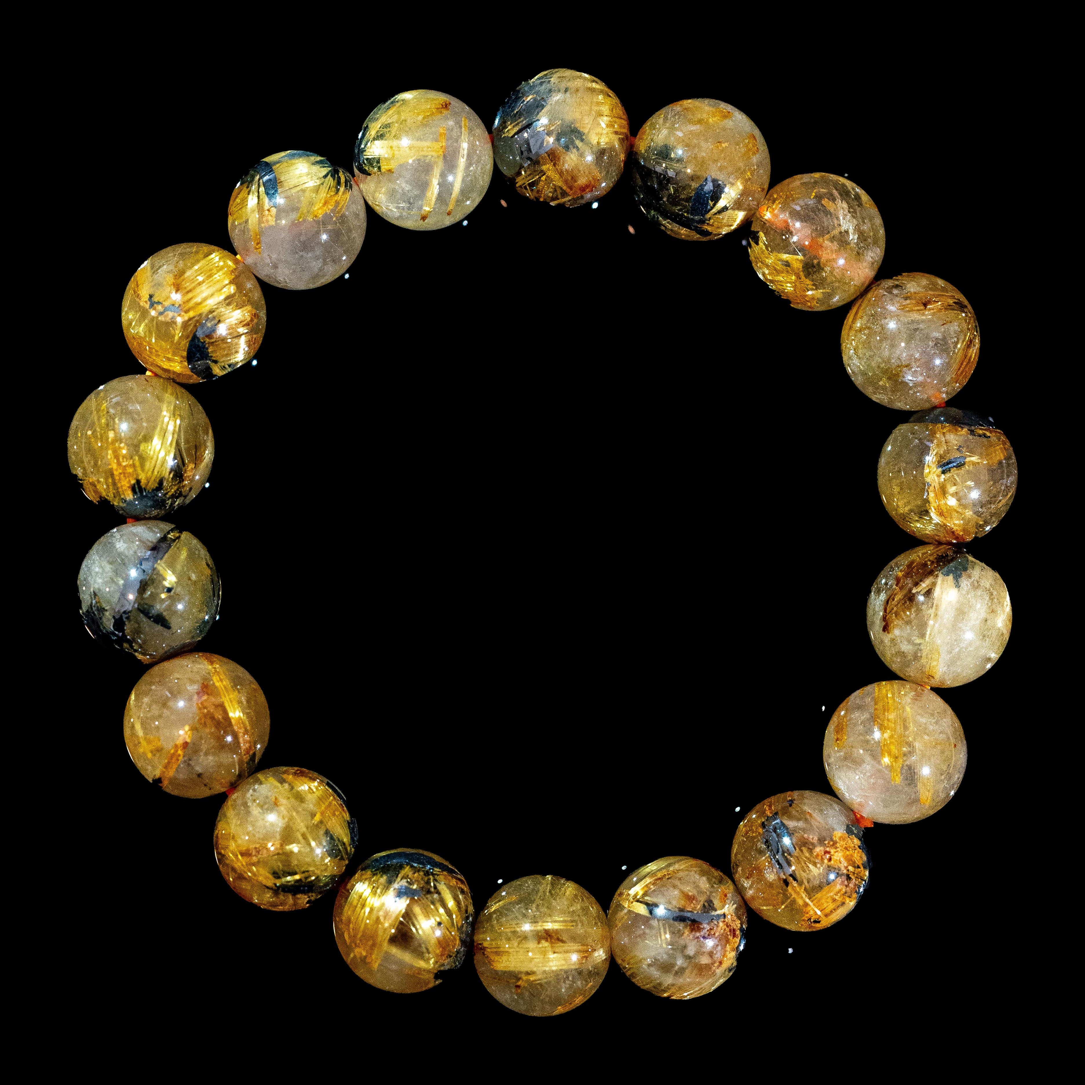 12mm迫力満点太陽放射ルチル】ルチルクォーツ 12mm玉 タイチン