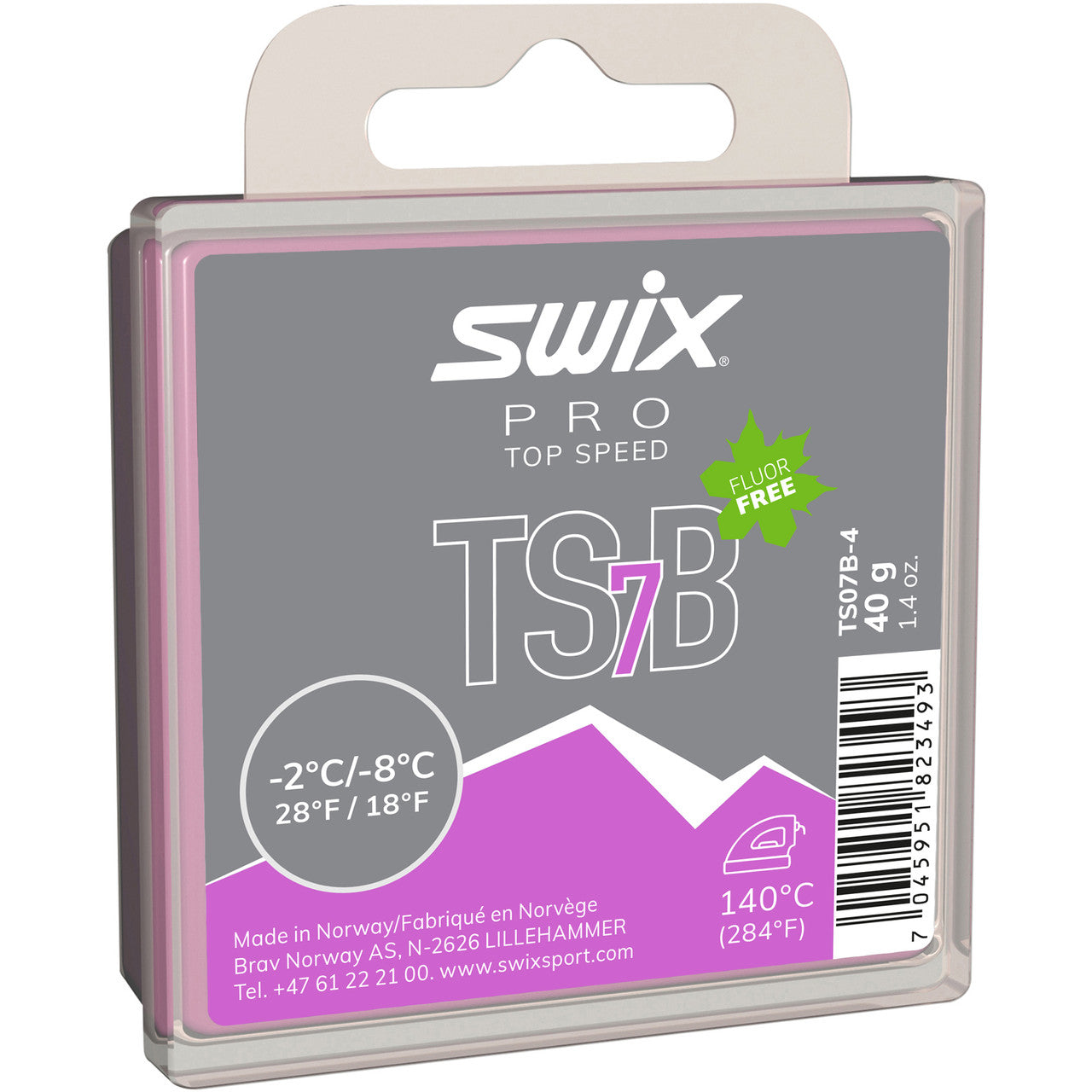 Swix Pro Top Speed Ski Snowboard Race Wax Black TS7B 40g - (TS07B