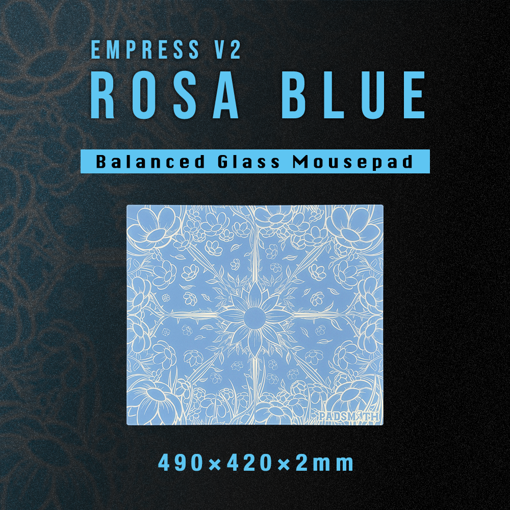 Padsmith Empress V2 - Rosa Blue ガラスマウスパッド