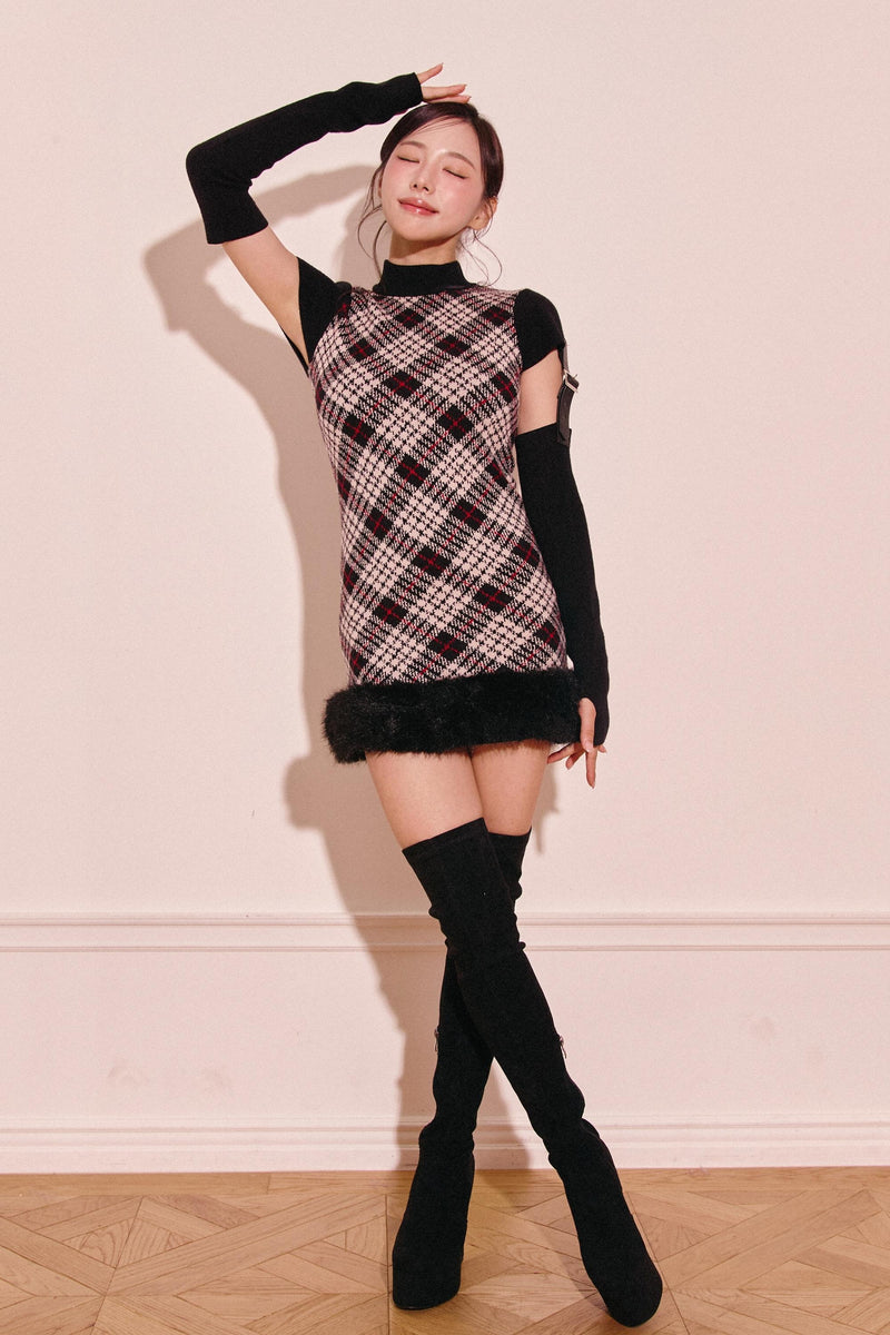 ベルテッドプレイドファーミニワンピース – Randy