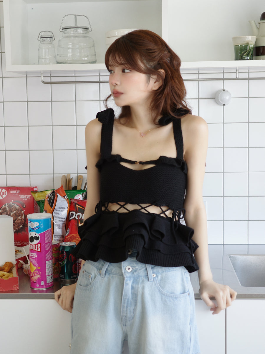 2wayストリングコアニットトップス – Randy