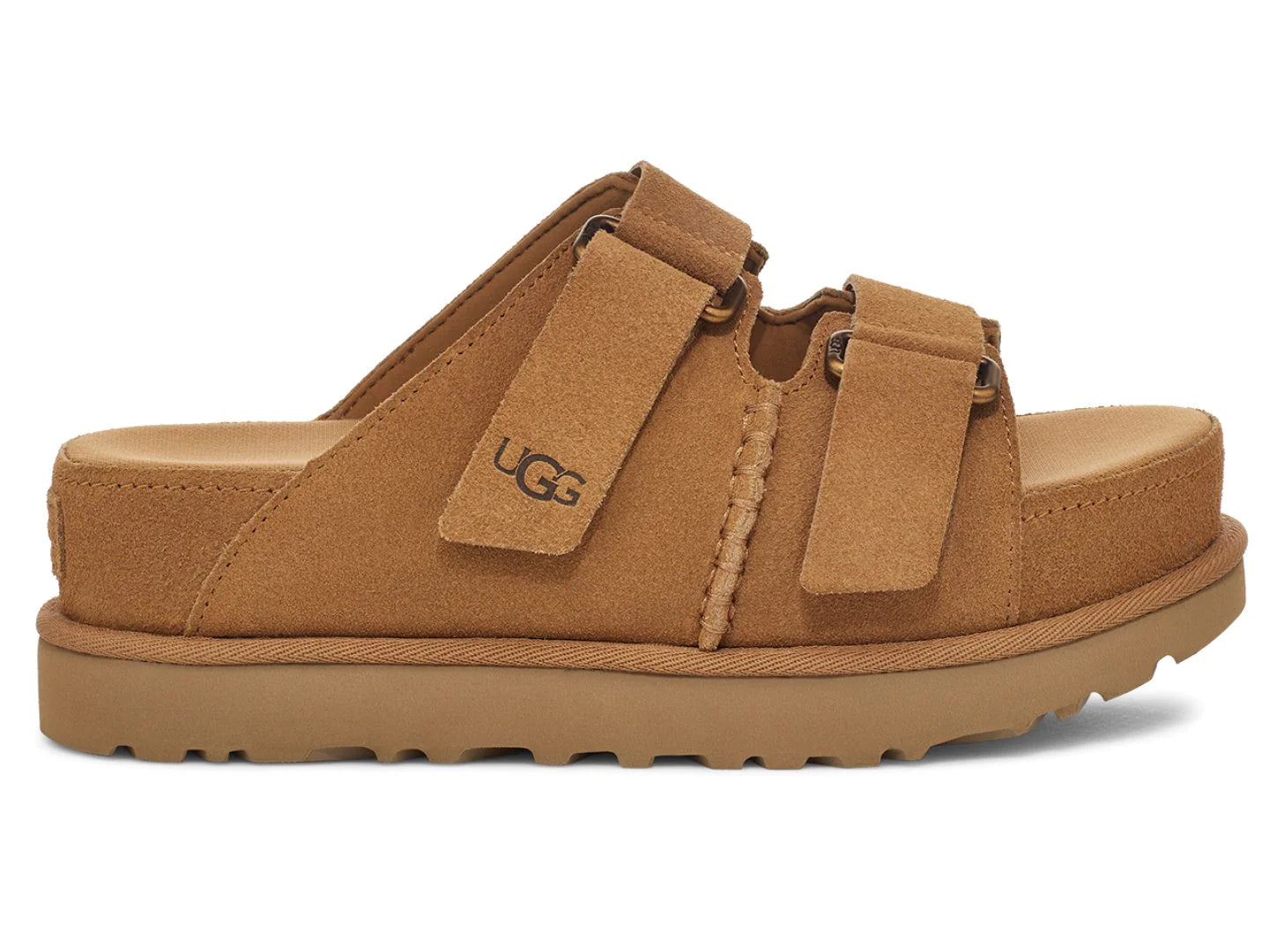 WOMEN'S UGG GOLDENSTAR HI SLIDE SANDAL | CHESTNUT – Randy's Shoes