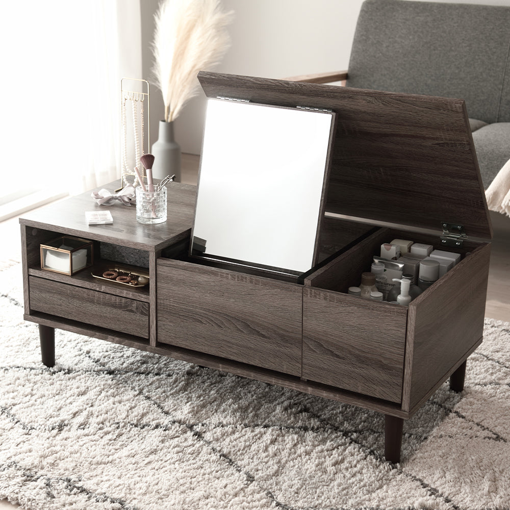 たっぷり収納できるドレッサーテーブル 幅95cm/たっぷり収納できる