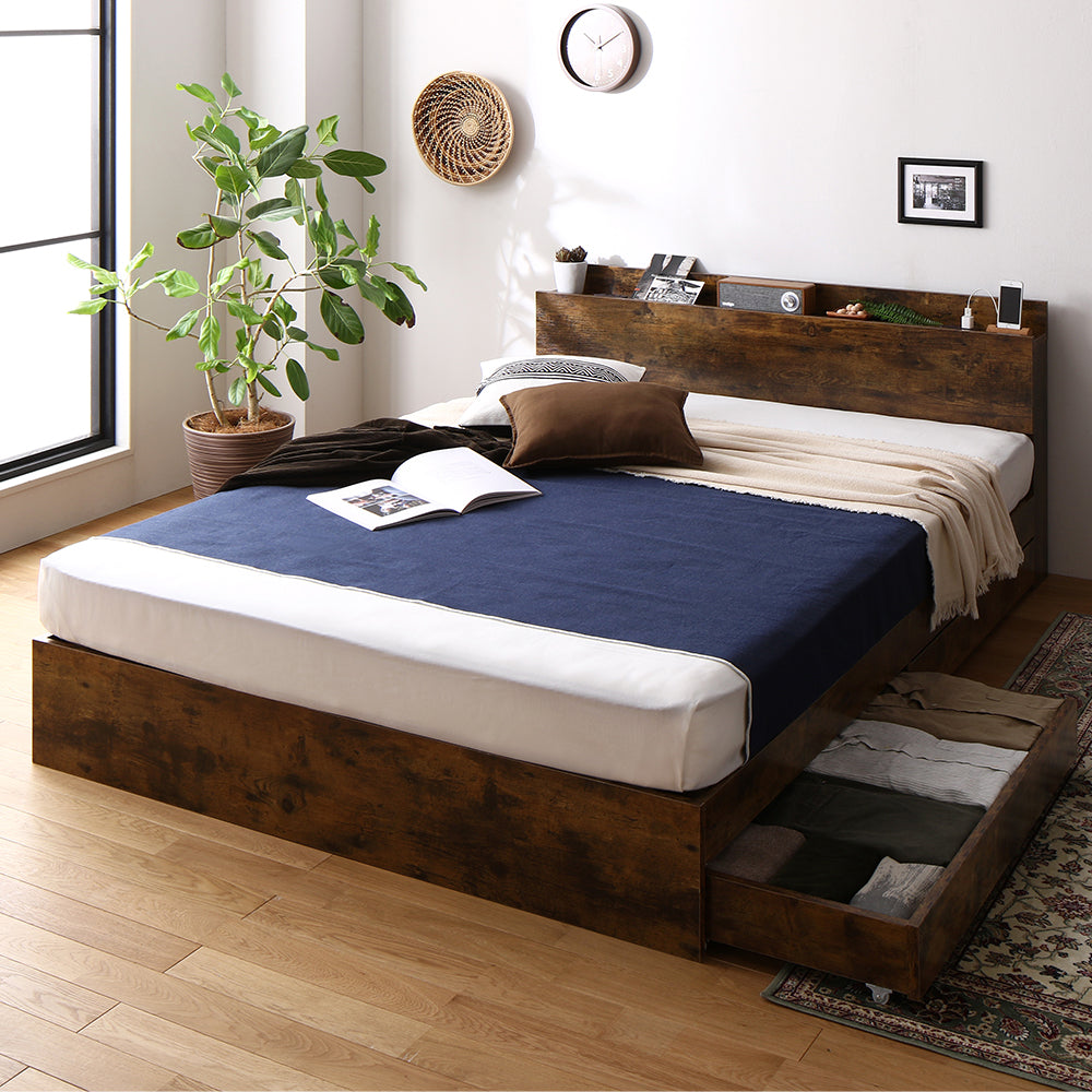 引き出し収納付きベッド『Serest セレスト』/シンプルモダン 収納付き