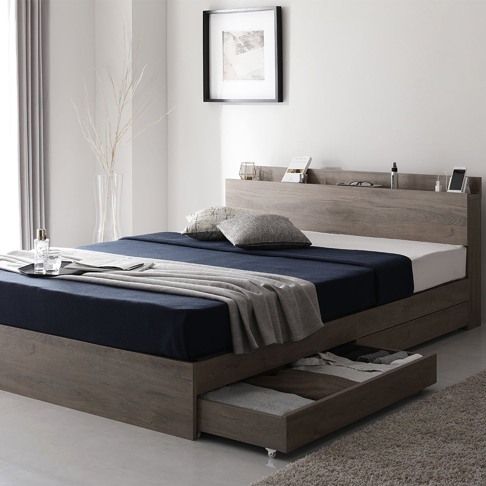 引き出し収納付きベッド『Serest セレスト』/シンプルモダン 収納付き