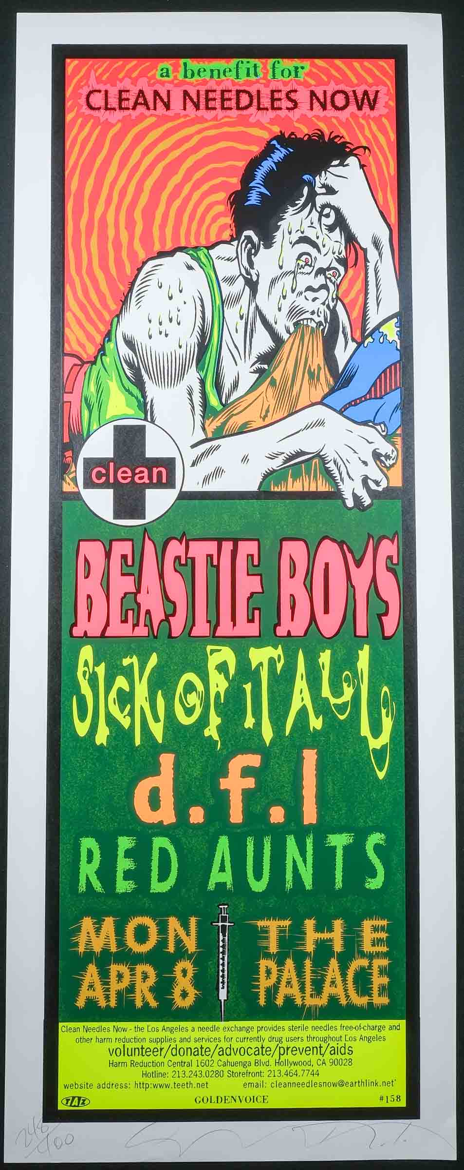 Taz Beastie Boys 1996 Detroit Concert Poster – Rare Dead Posters