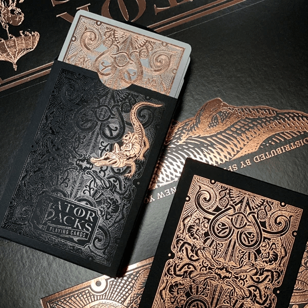 Rose Gold Gatorbacks – Rare Playing Cards