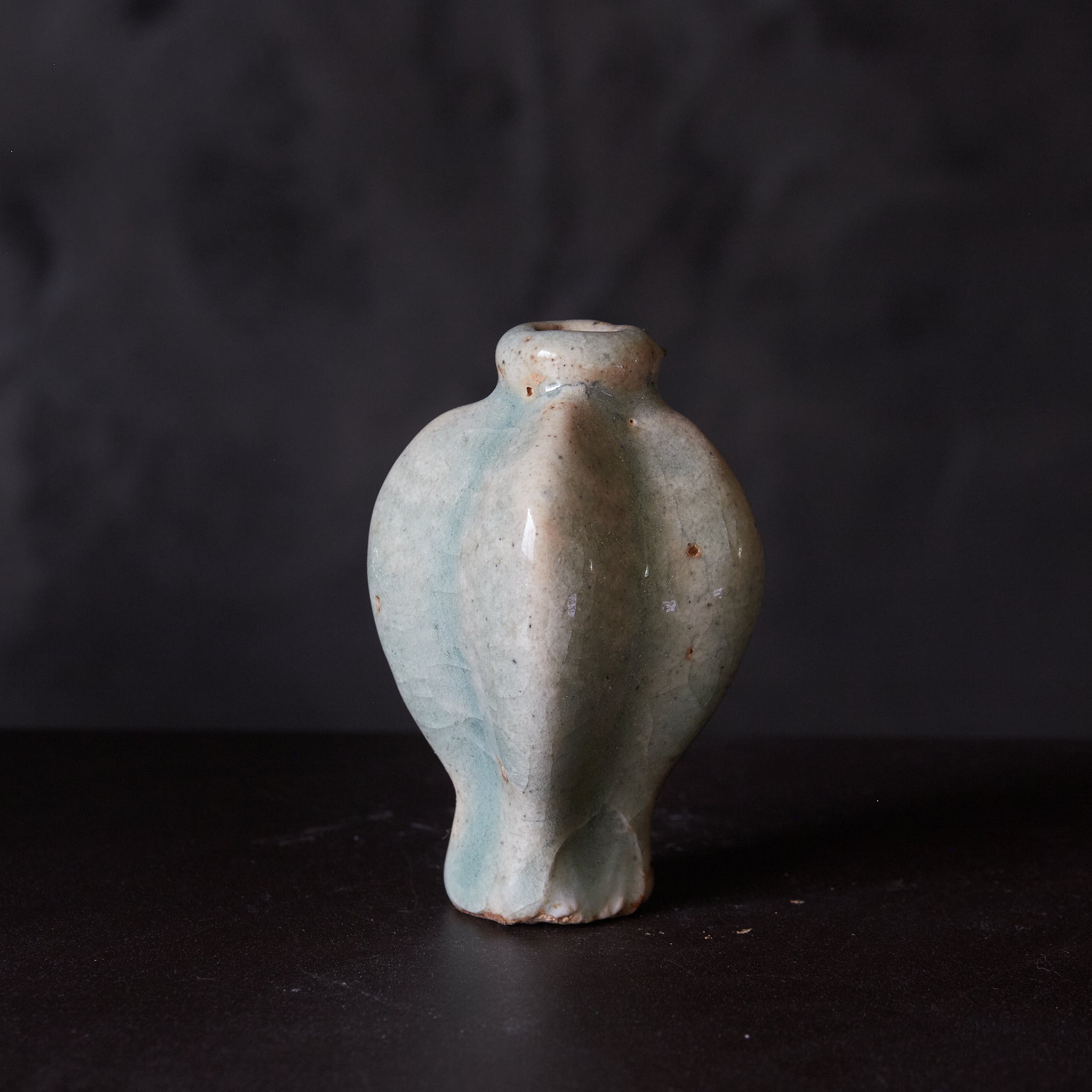 清・豆青釉 筆筒 陶瓷器・稀少珍品・置物・賞物・中国古美術 清・豆青