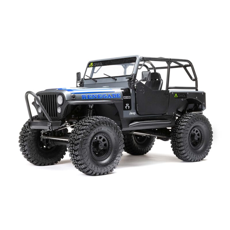 アキシャル 1/10 SCX10 III ジープ CJ-7 4WD ブラシ付き RTR、グレー