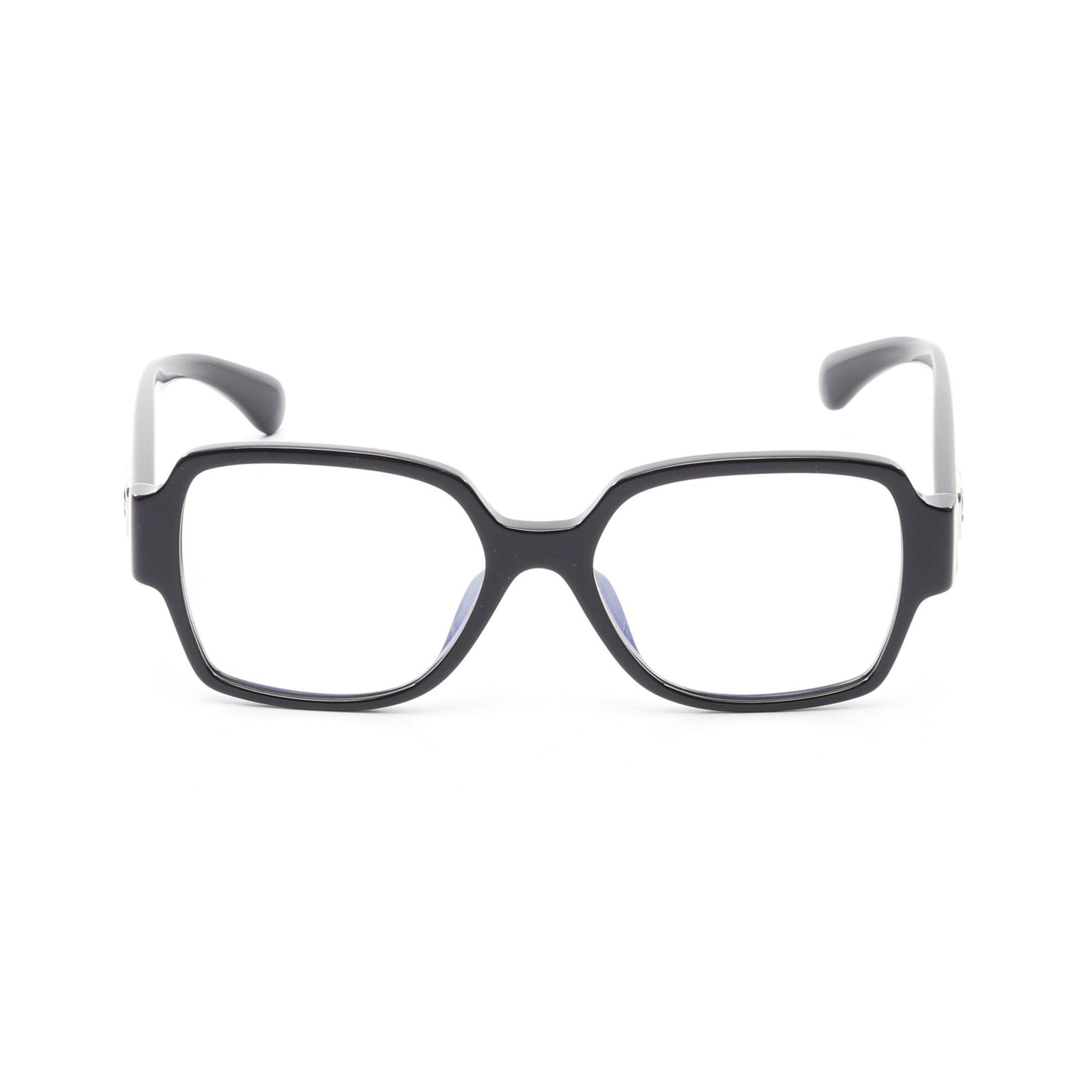 伊達 メガネ 眼鏡 ブラック クリア シャネル – RECLO