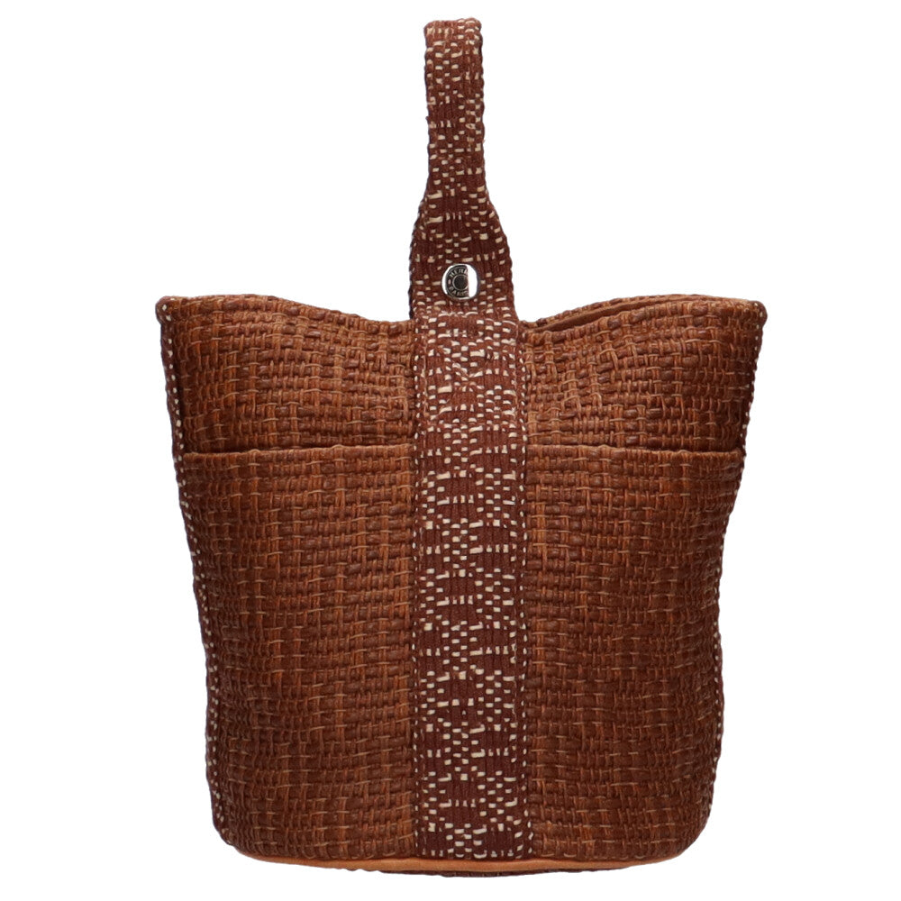 エルメス HERMES タムールPM ハンドバッグ セルロース ブラウン