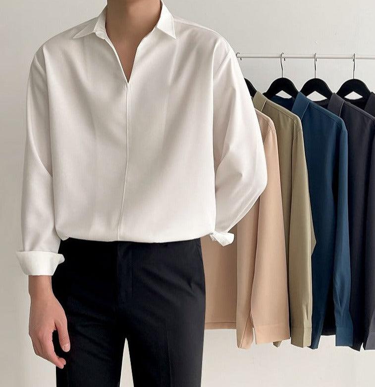 RT No. 2564 V-NECK COLLAR SHIRT – REALTAKAI