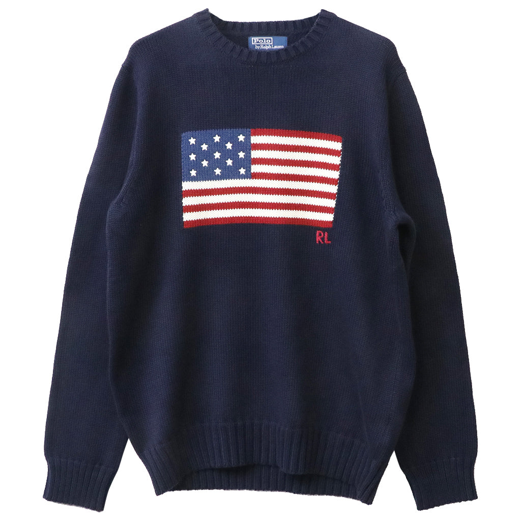 POLO RALPH LAUREN『アイコニック フラッグ セーター』(NAVY) – Reggieshop