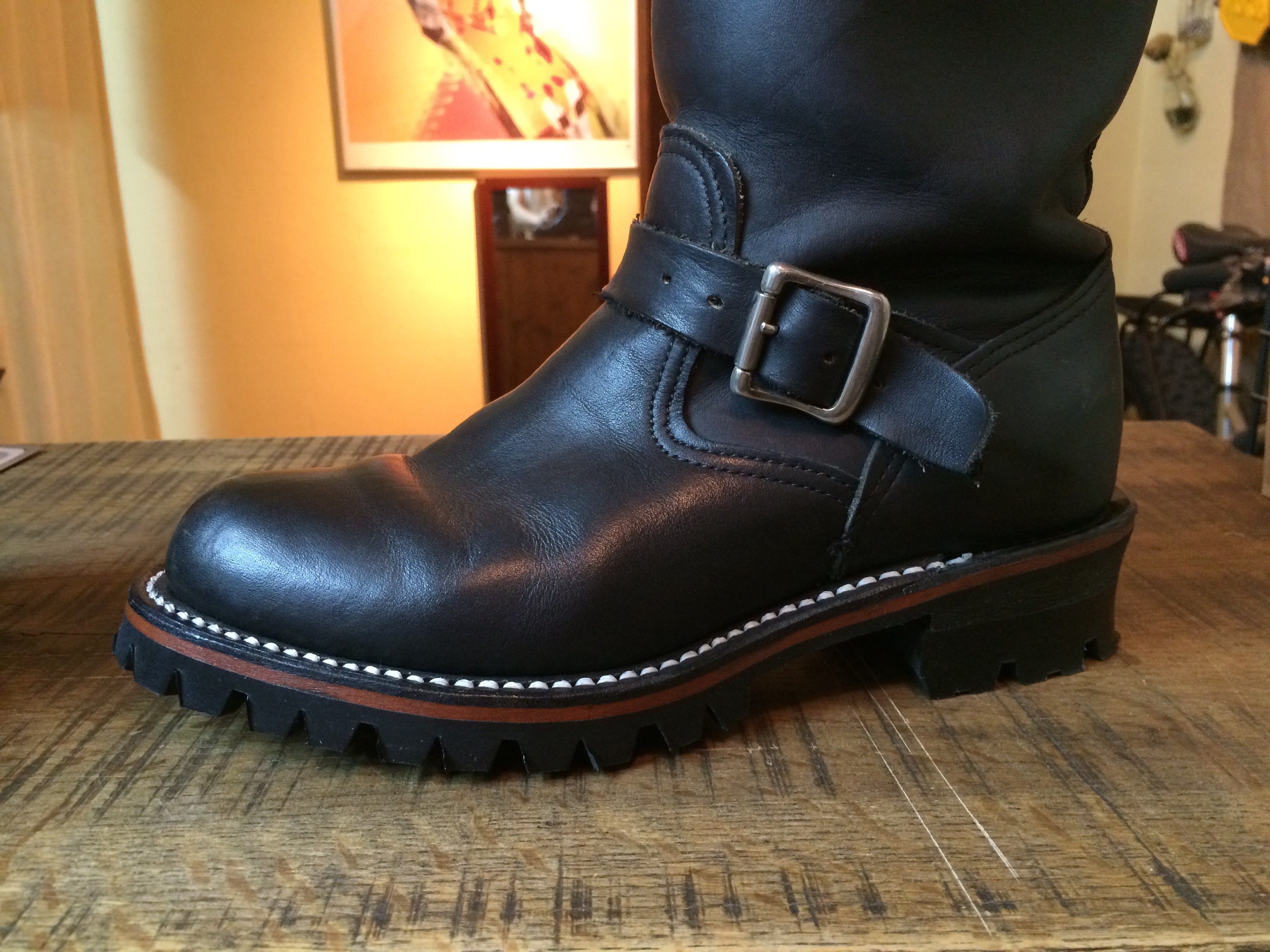 CHIPPEWA ロングエンジニアブーツ Vibram#100ソールカスタム: ソール