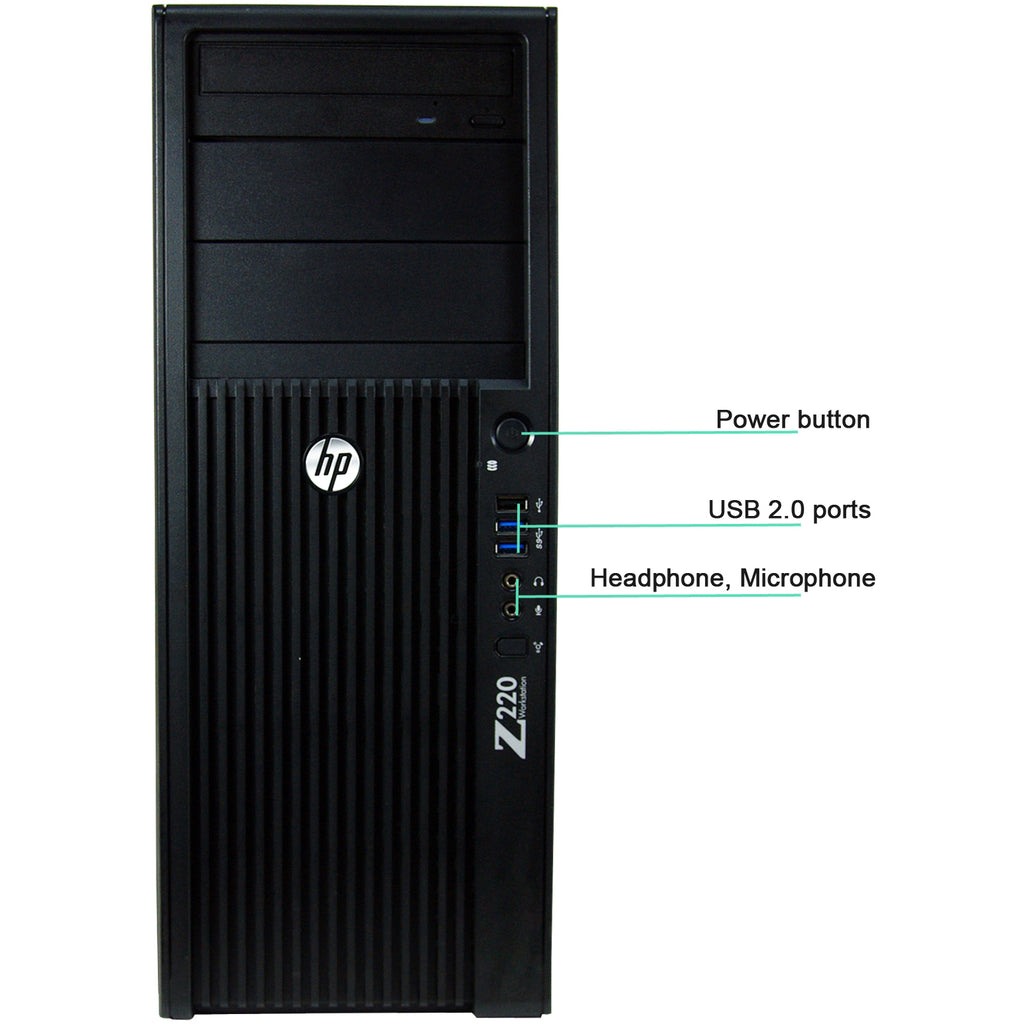 HP Z220 Workstation Windows 10 Intel Core i5-3570 3.4GHz Quad Core
