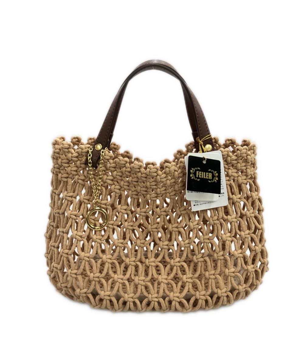 美品 FEILER ハンドバッグ ユニ マクラメバッグ レディース フェイラー