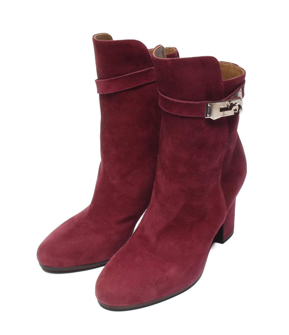 HERMES ショートブーツ サンジェルマン ケリー金具 スエード