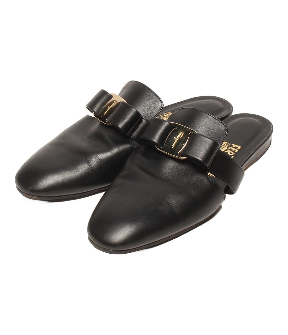 サルヴァトーレフェラガモ ミュール ヴァラ リボン レディース SIZE 5