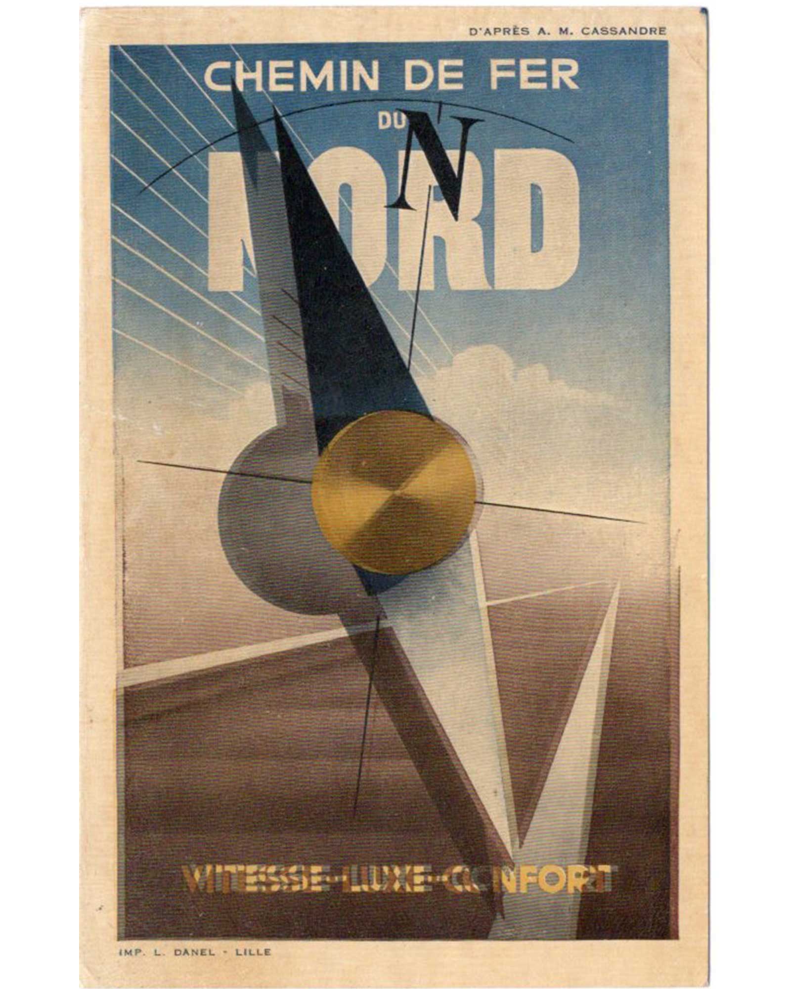 カッサンドル《北方鉄道（Chemin de fer du Nord）》時刻表付き