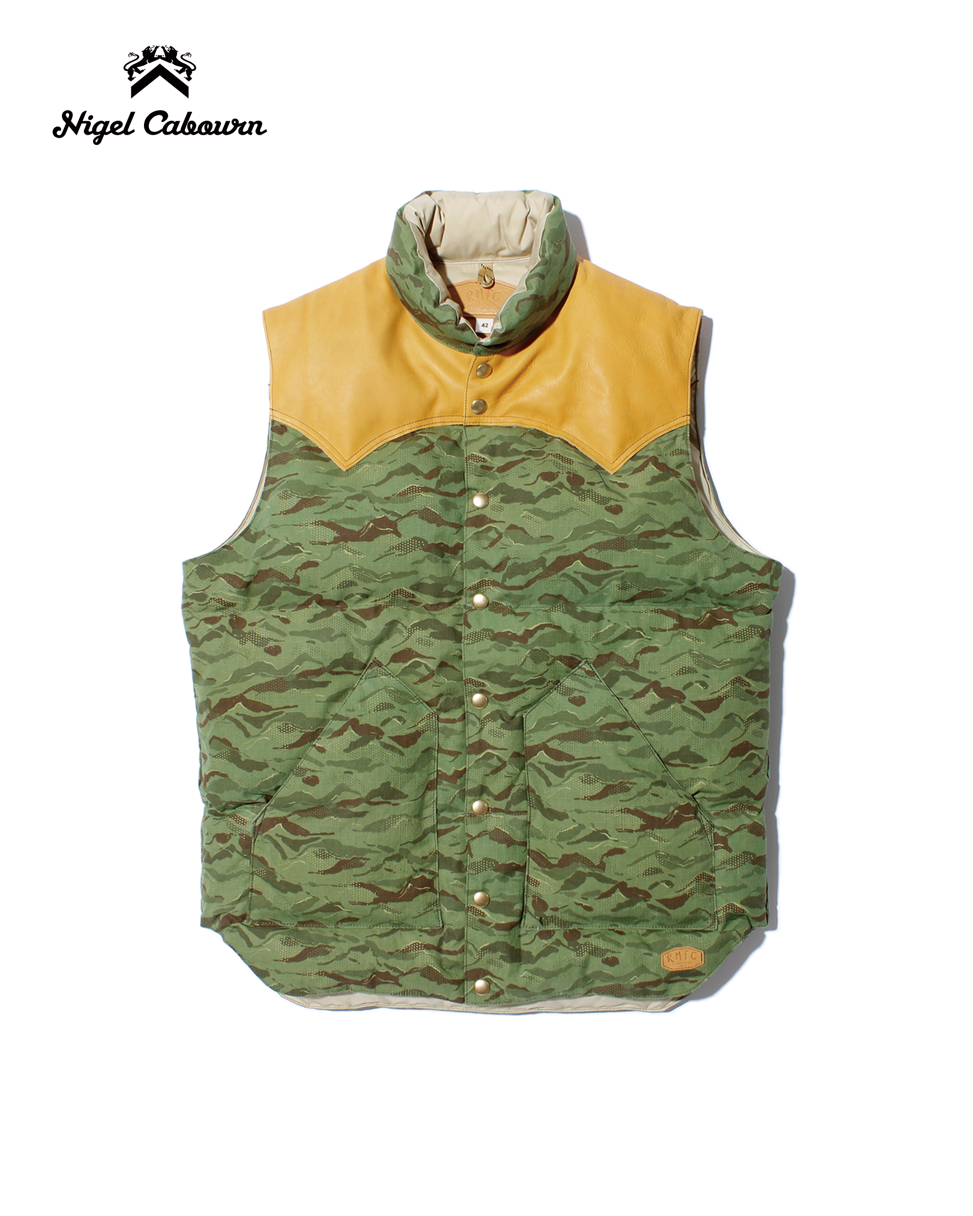 Nigel Cabourn Down Vest Mountain Camo