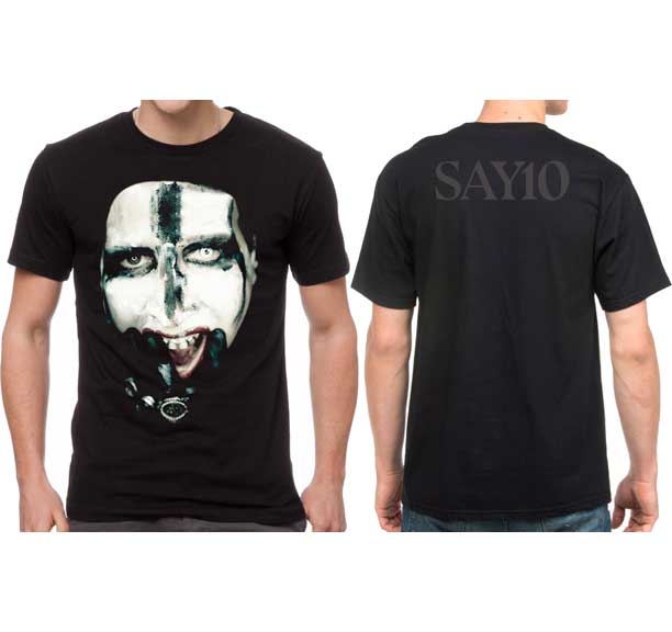 Marilyn Manson - Say10 Face T-Shirt – Rock Merch Universe