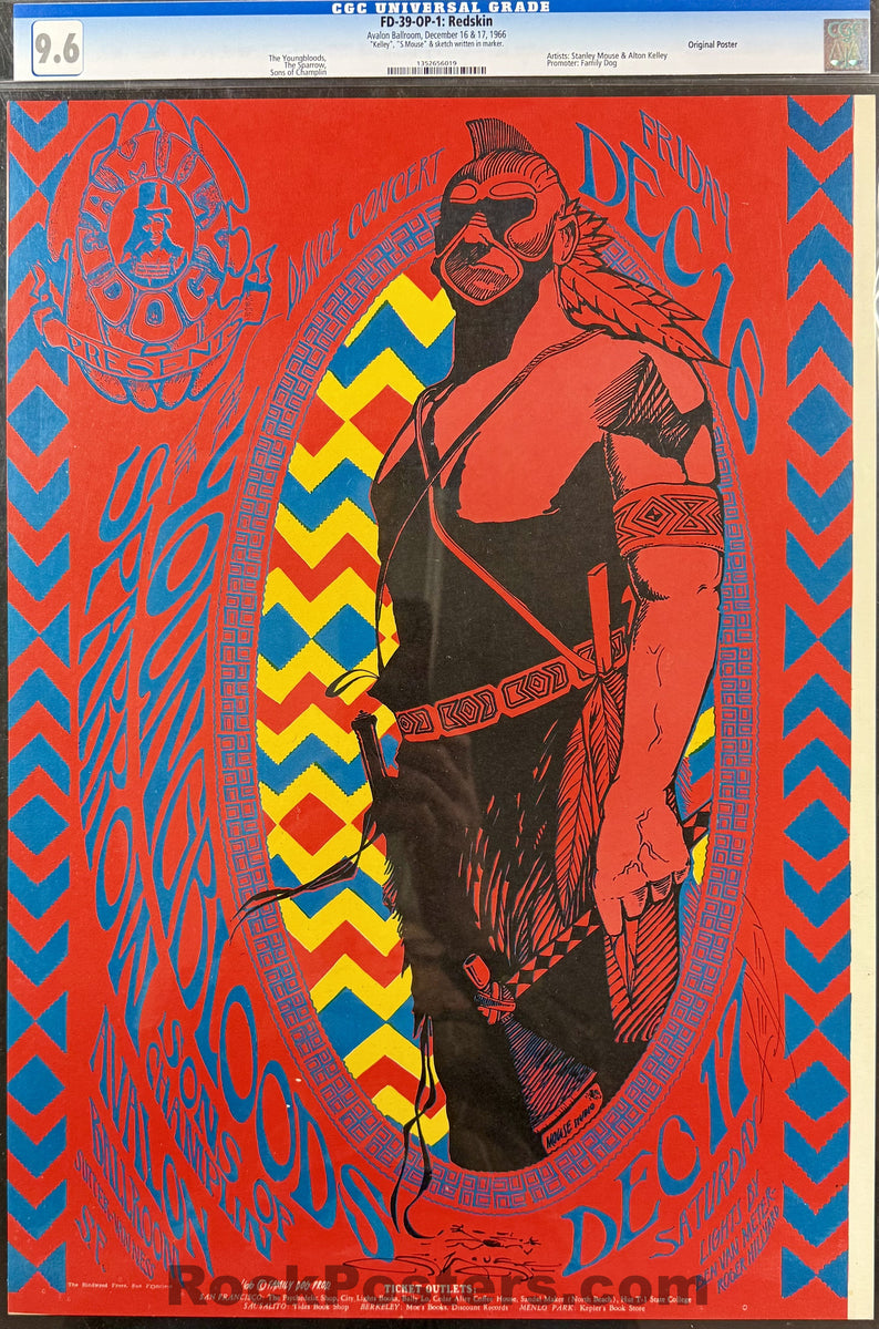 FD-39 - The Youngbloods - Mouse & Kelley Signed - 1966 Poster