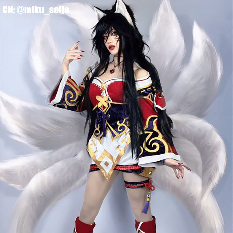 LOL Wild Rift The Nine-Tailed Fox Ahri Cosplay Costume