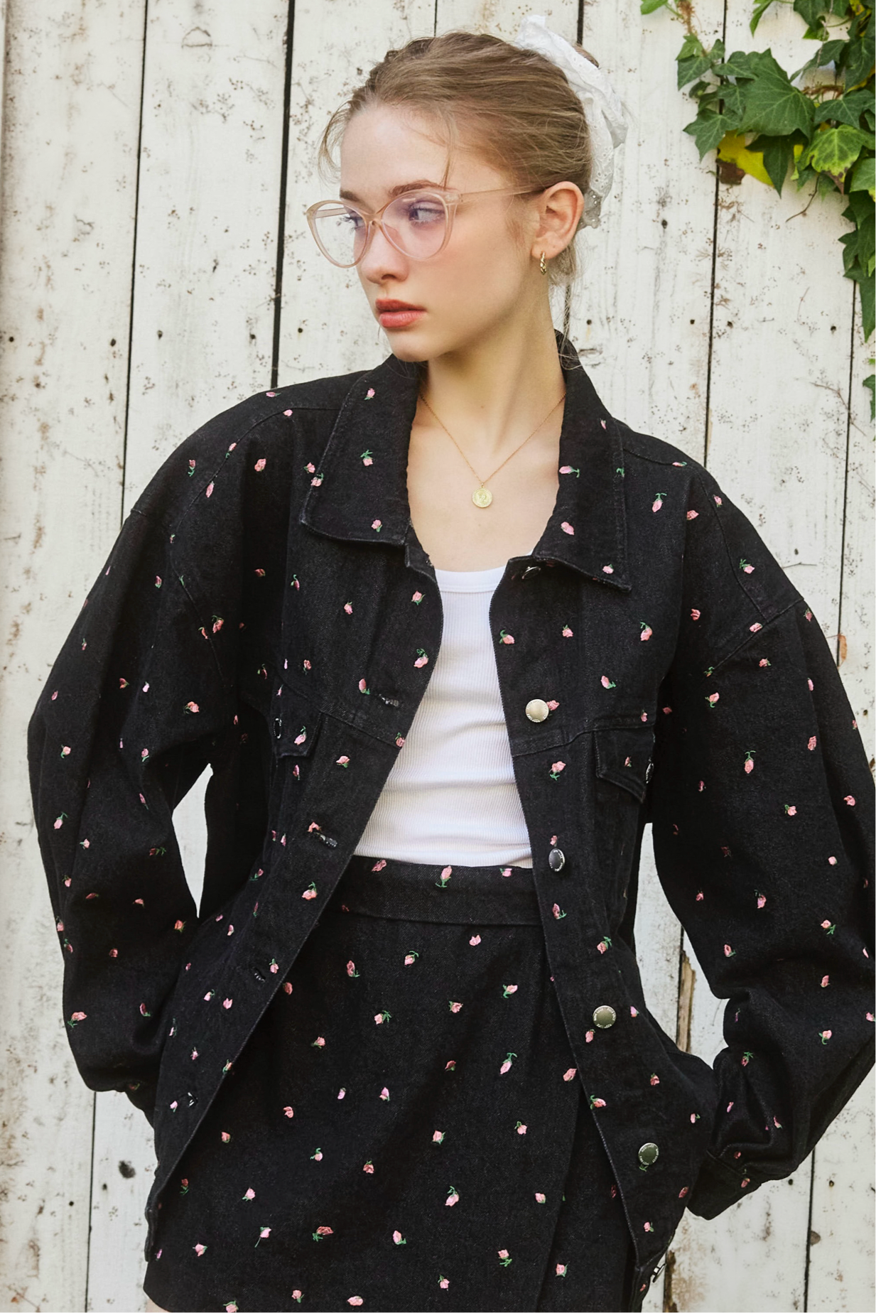 Embroidery Flower denim jacket – Rosy luce