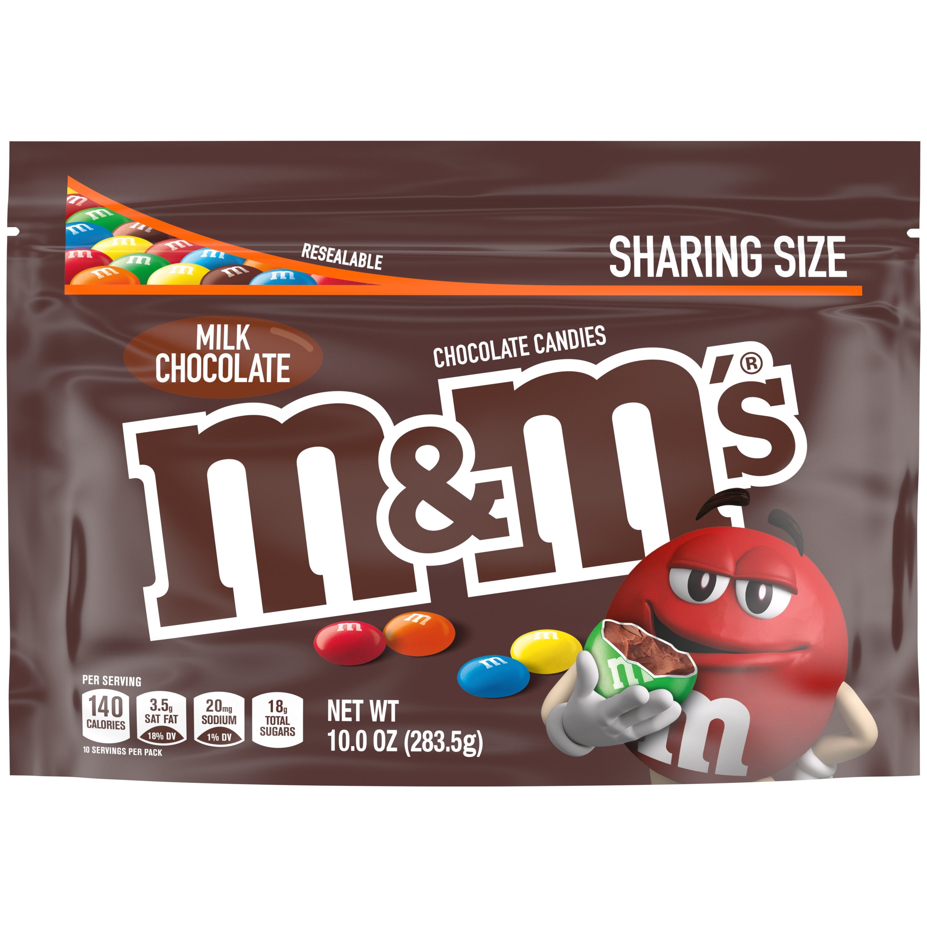 M&M's Milk Chocolate Stand Up Pouch-10 oz.-12/Case MPN# 431111