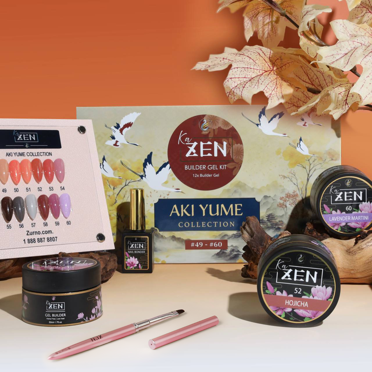 KaZEN | Builder Gel Aki Yume Collection #49-#60 – Nailsjobs by Zurno