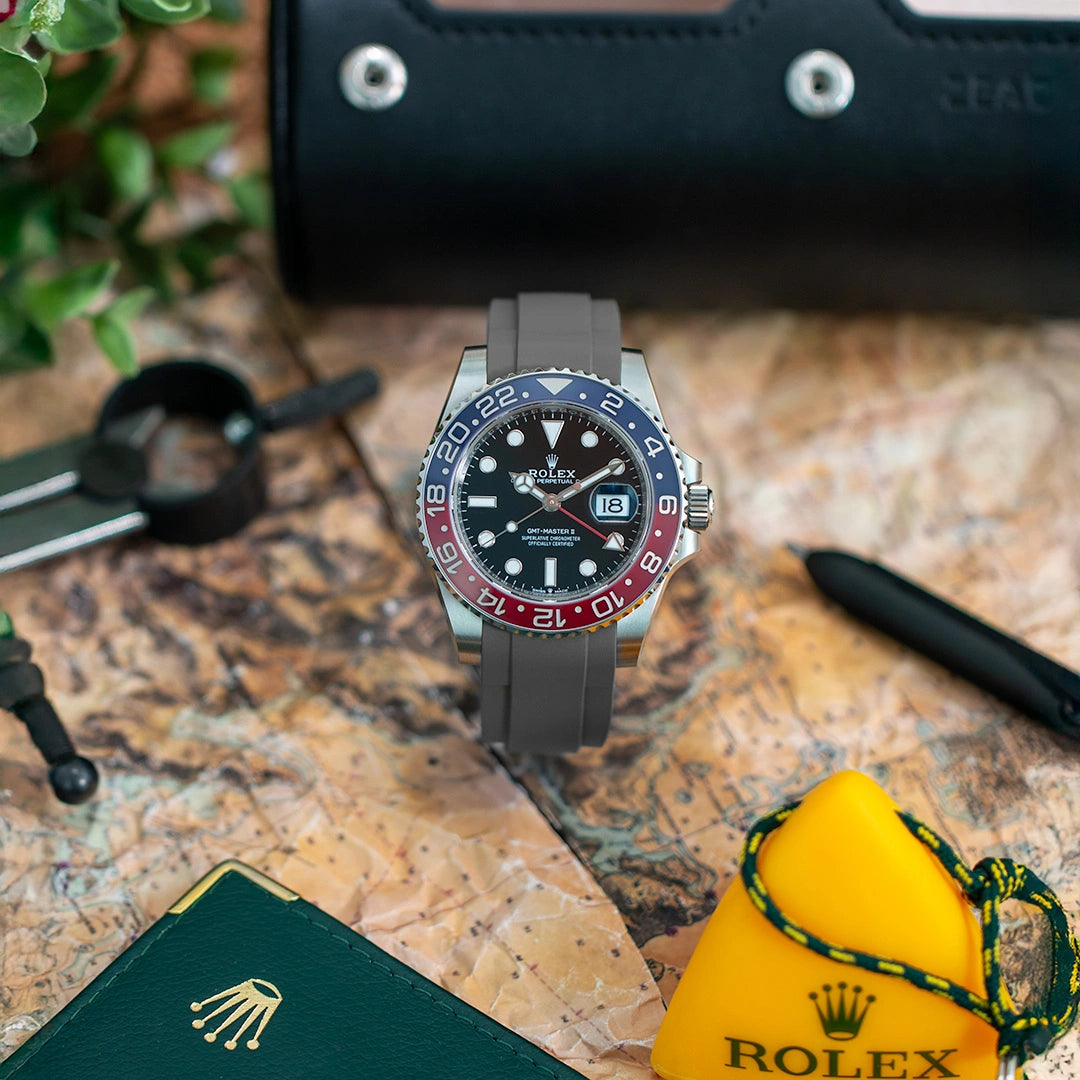 Rubber Strap for Rolex GMT 126710BLRO For Deployant Buckle - ZEALANDE