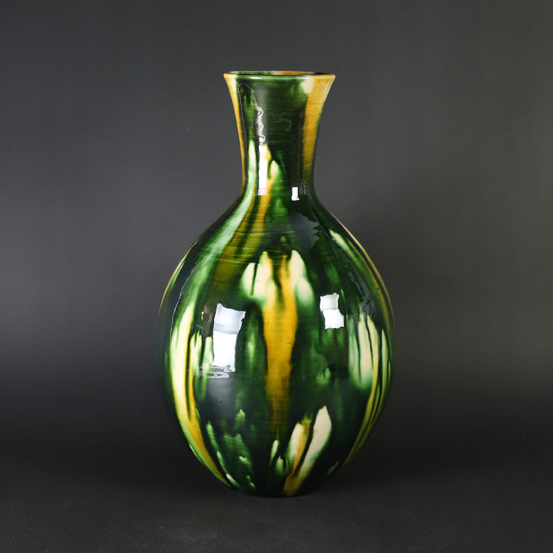 十四代中里太郎右衛門 作 唐津三彩瓶 – ギャラリー一番館オンライン