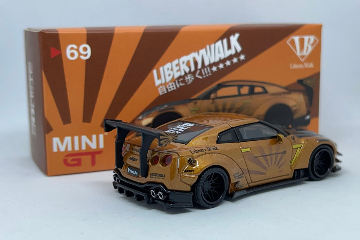 Mini GT 1/64 Liberty Walk LB Works Nissan GT-R R35 Metallic Brown