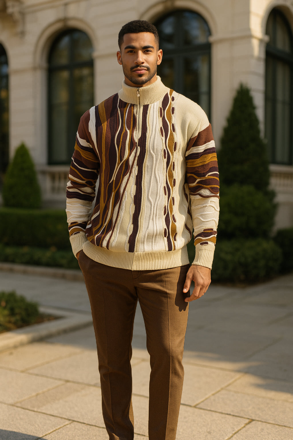 Stacy Adams 1/4 Zip Pullover - Classic Men's Knitwear | TCW Menswear