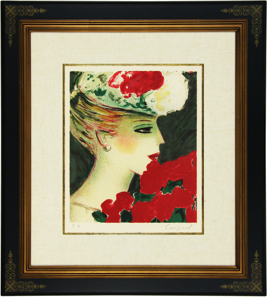 J. P. カシニョール 「バラとプロフィール」 Jean-Pierre Cassigneul