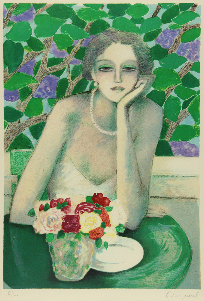 J. P. カシニョール 「庭園のバラ」 Jean-Pierre Cassigneul - 創業36