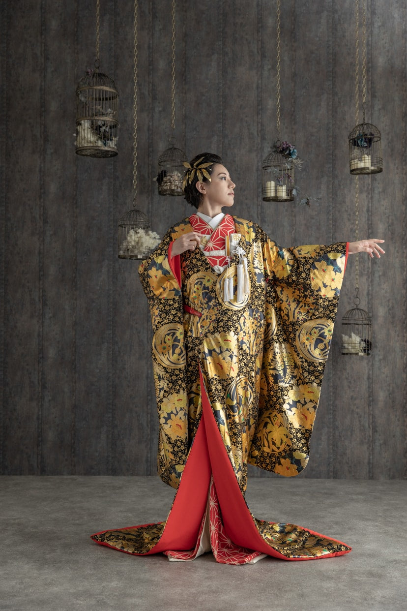 色打掛・友禅四君子｜白無垢・色打掛レンタルなら結婚式着物専門の