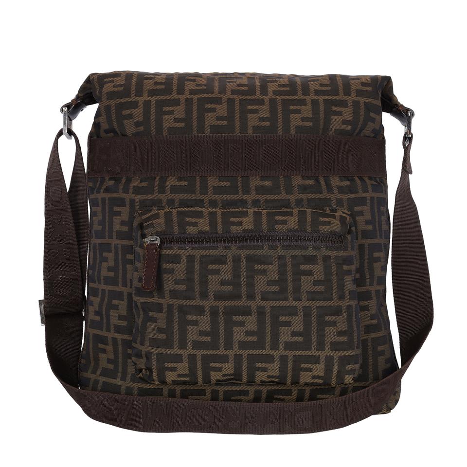 Fendi FF Front Zip Flat Zucca Large Canvas Bag – The Lady Bag