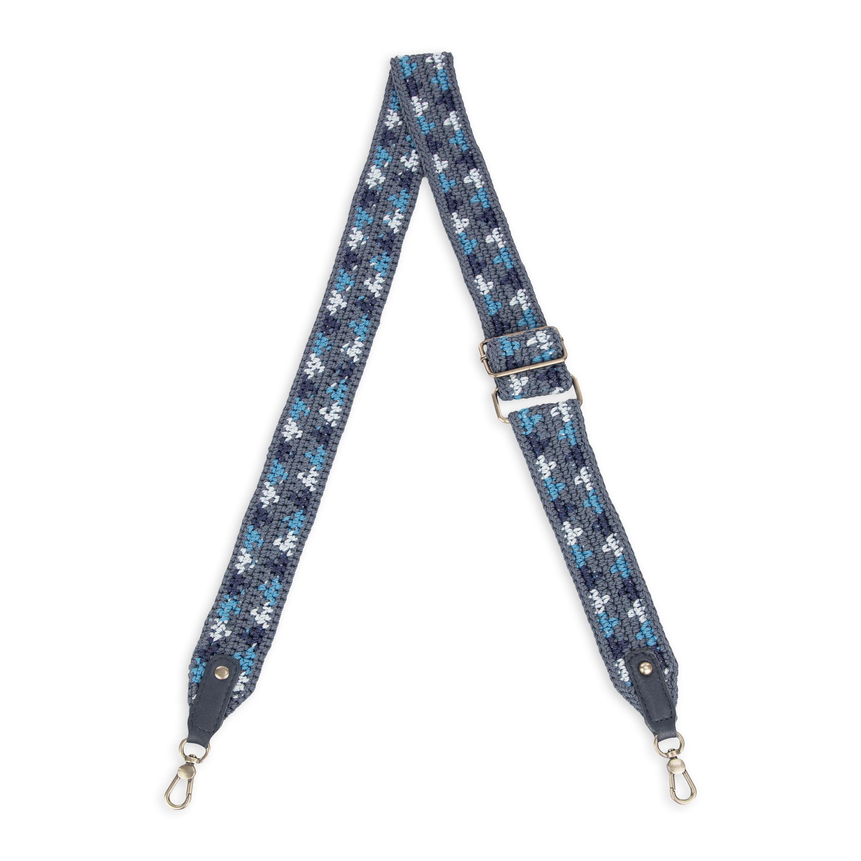 Crochet Crossbody Strap in Maritime Triangles – The Sak