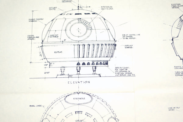 Vintage Star Wars Blueprint for Ubrickkian Landspeeder 9000 Z001