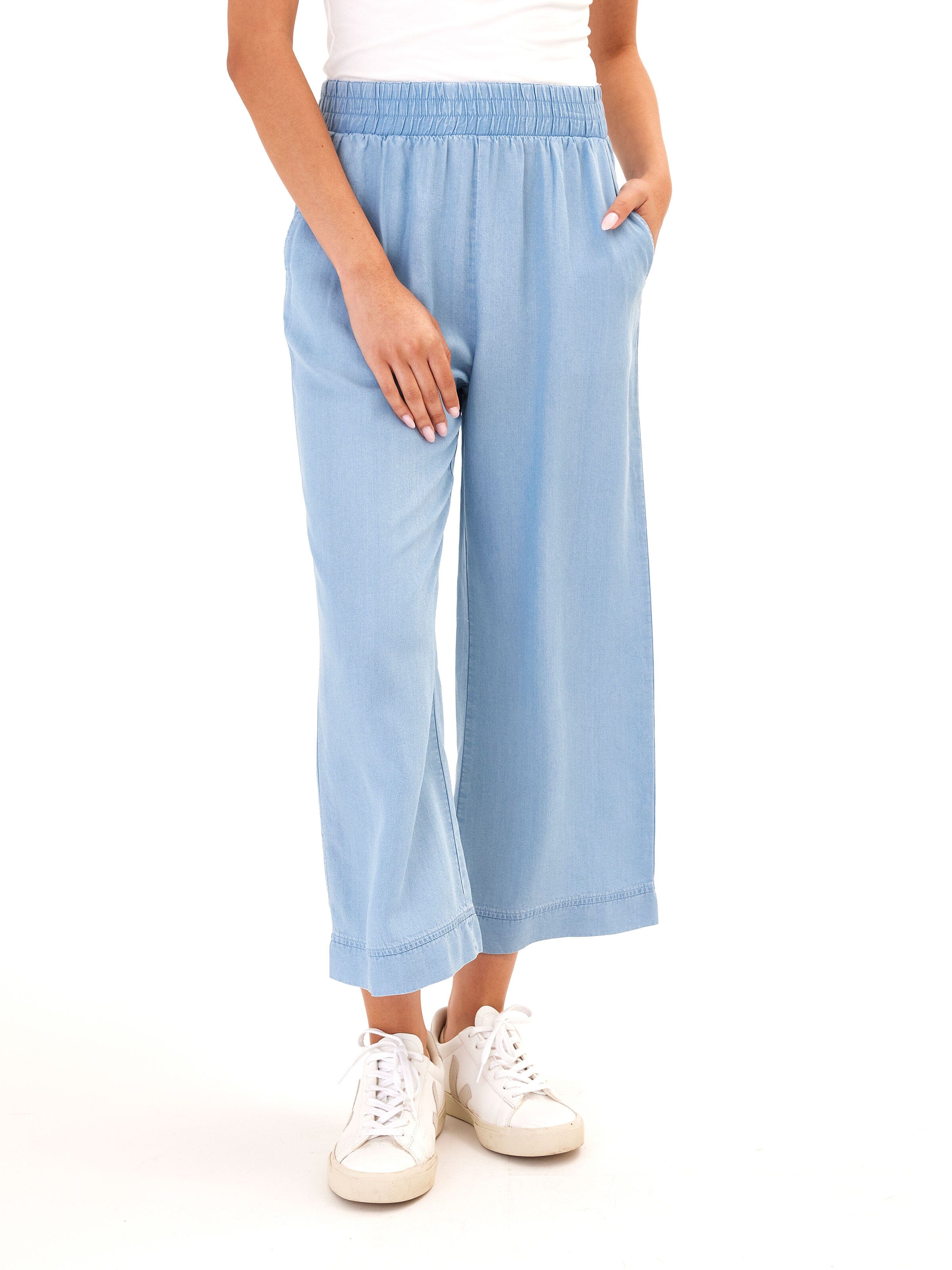 Harlowe Chambray Crop Pant 24