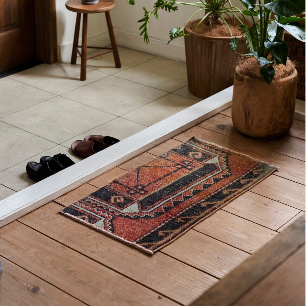 ヴィンテージラグ | トルコ・ドアサイズ No.05 | 赤色 | 89×47 – tiflo