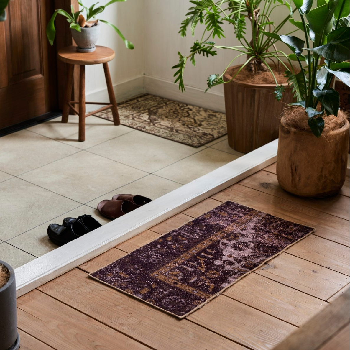 ヴィンテージラグ | トルコ・ドアサイズ No.03 | 赤紫色 | 84×43 – tiflo