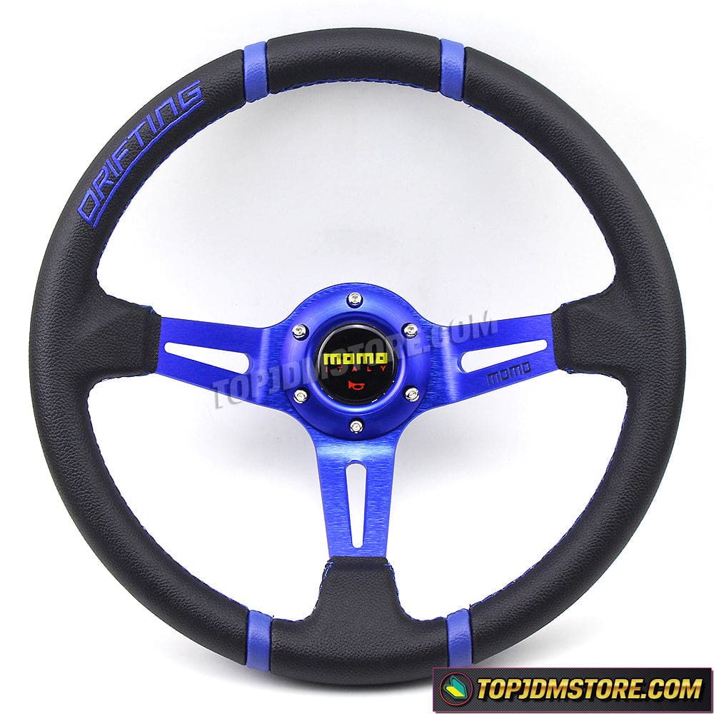 MOMO Drifting Wheel Blue | 350mm Deep Dish JDM Racing – Top JDM Store