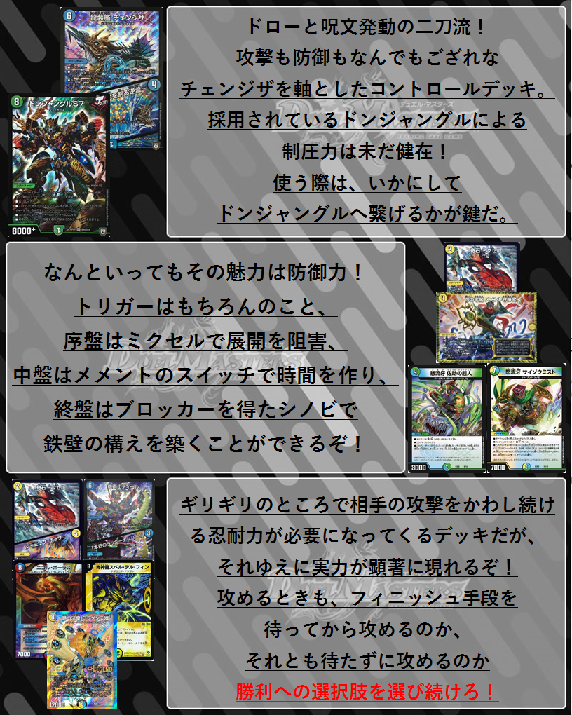 デュエル・マスターズ】白青緑チェンジザ【環境デッキ集】: カードを