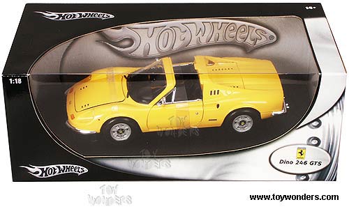 Mattel Hot Wheels - Ferrari Dino 246 GTS Convertible (1:18, Yellow