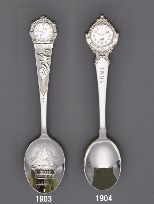 和レトロ 三越 特選 銀製 シルバー ベビースプーン＆ナプキンリング