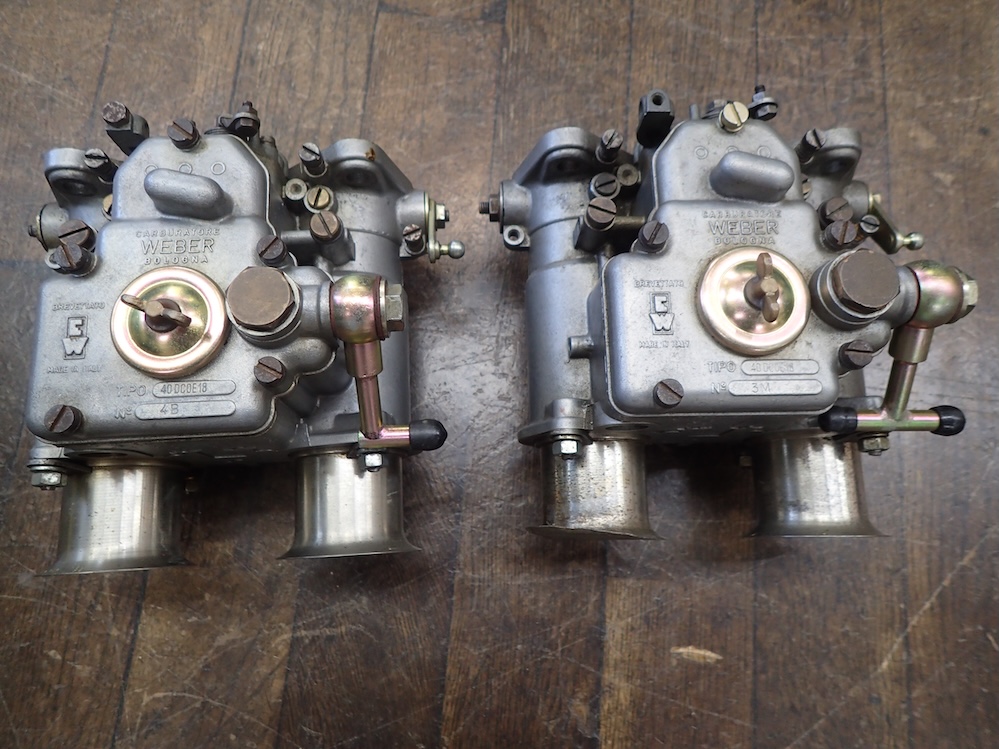 F” WEBER キャブレター 40DCOE18 ASSY ツノ無し イタリア製 未対策 2