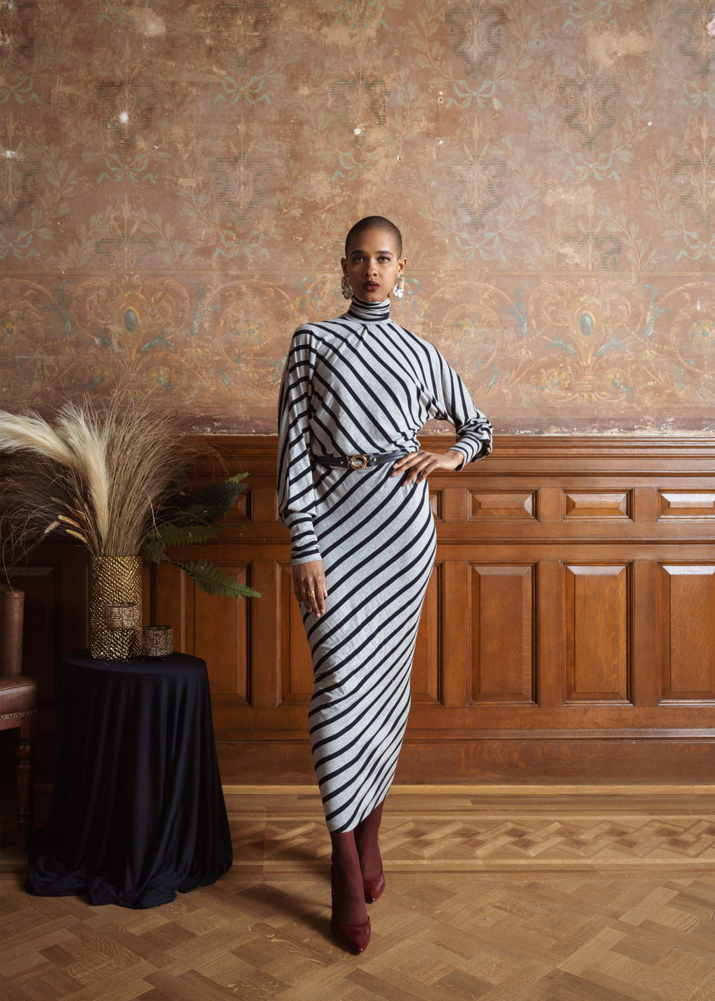 Bias Stripe Knit Dress – Undra Celeste New York